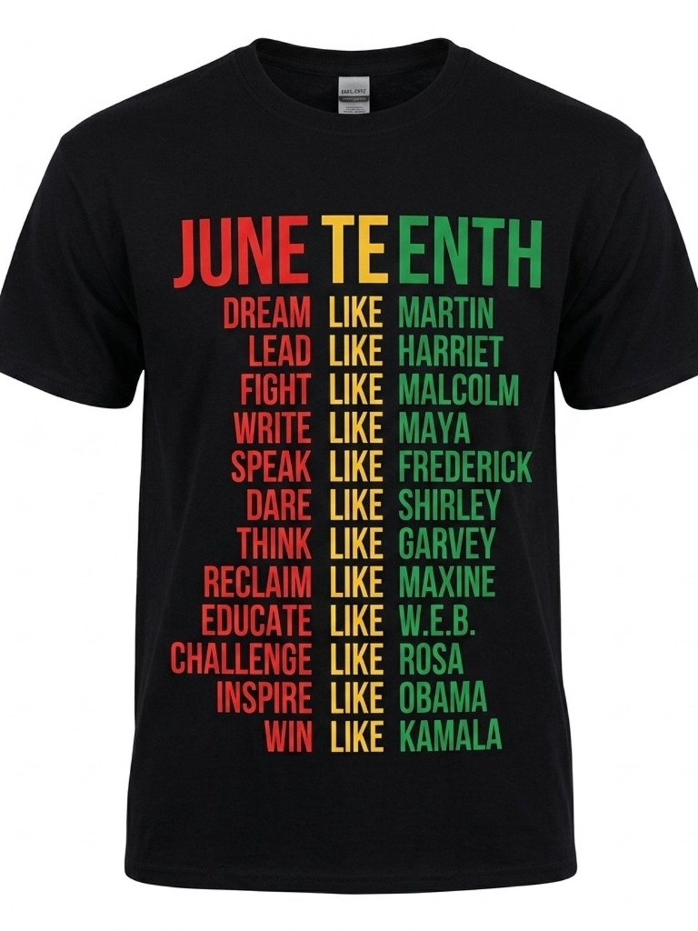 Gildan Juneteenth Graphic T-Shirt Black‎ Size Large